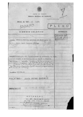 Dissídio Coletivo N° 61/89