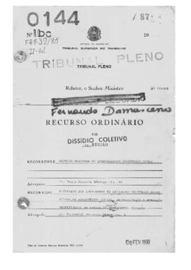 Dissídio Coletivo Nº 39/85.2
