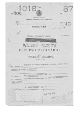 Dissídio Coletivo N° 17/87.2