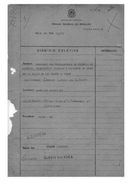 Dissídio Coletivo N° 733/75